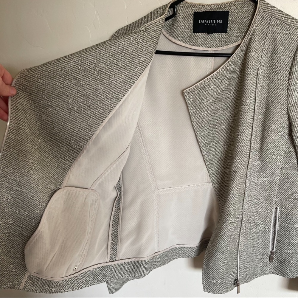 Lafayette 148 New York Assymetrical Moto Jacket - Picture 5 of 10